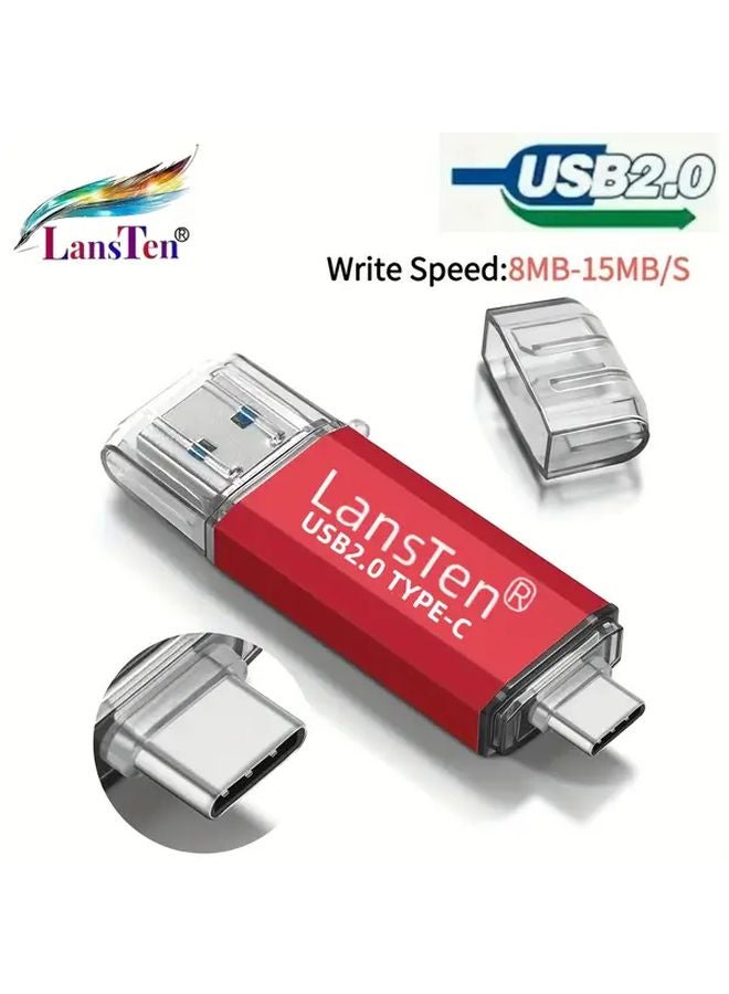 LansTen 8GB USB C Flash Drive Dual USB A And USB C For MacBook Android PC Laptop - Image 1
